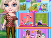 ترتيب بيت الدمى الكبير Baby Elsa Dollhouse Designer
