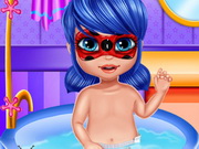 العاب استحمام الاطفال وتغيير الحفاضات وتلبيسهم Baby Ladybug Shower Fun