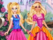 تلبيس تحدي باربي والسا واريل وياسمين Bffs Love Cosplay 2