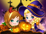 العاب اطفال هالوين Elsa And Anna Halloween Story