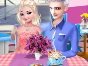 المقهى الجديد العاب موعد الحب Elsa And Jack's Love Cafe Date