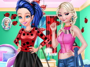 العاب تلبيس بنات الكلية والجامعة Elsa And Ladybug In College