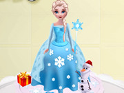 العاب طبخ الكيك وتزيينه بالفراولة والكريمة Elsa Birthday Surprise
