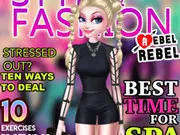 العاب تلبيس السا وباربي عارضة الازياء Elsa Fashion Cover Makeover