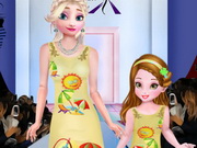 العاب تلبيس السا وابنتها Elsa Parent Child Outfit Collection