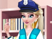 العاب تلبيس الشرطية الجميلة Elsa Police Style