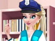 العاب تلبيس الشرطية الجميلة Elsa Police Style