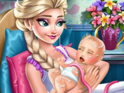 العاب توليد السا الحامل ولادة طبيعية Frozen Elsa Birth Care