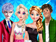 العاب تلبيس عائلة باربي الملكية Frozen Family Dress Up