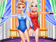 الجمباز من الالعاب الجماعية Frozen Sister Gymnastics Fashion Show