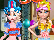 تلبيس اميرتين ديزني Frozen Sisters Balloon Dress Look