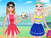 العاب تلبيس ملابس الرياضة للبنات Frozen Sisters Sporty Style