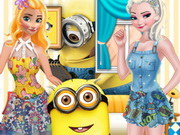 سوبر مينيون العاب تلبيس الاختين السا وانا فقط Minion Drop By Frozen Sisters