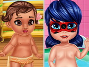 رعاية الطفلين التوأم Moana And Ladybug Baby Caring