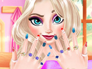 العاب مناكير اظافر جميلة جدا Queen Elsa Glaring Manicure